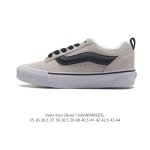 Vans Knu Skool VR3 LX Bread Shoe - Black White Suede