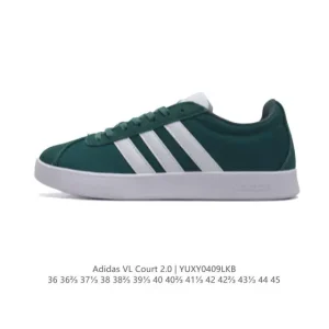 Adidas Vl Court 2.0 Shoes - T-Shape Toe Sneakers for Men and Women
