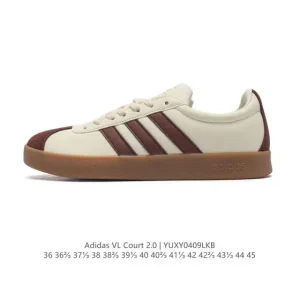 Adidas VL Court 2.0 Shoes - T-Shape Toe Sneakers for Men and Women