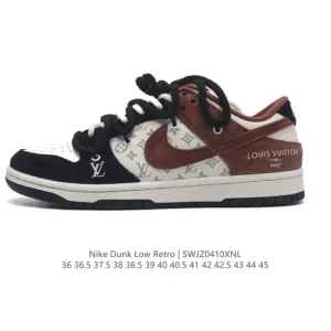 Nike SB Dunk Low 'LV' Black Suede Custom