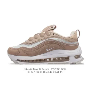 Nike Air Max 97 Futura Men's and Women's Running Shoes with Air Cushion and Thick Sole
