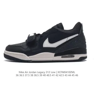 Jordan Legacy 312 Low Men's Basketball Shoes - Black/White