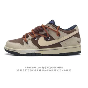 Nike Dunk Low Retro Sneakers with Deconstructed Straps and Double Laces