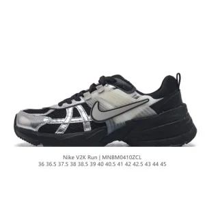 Nike V2K Run Retro Running Shoes - White/Metallic