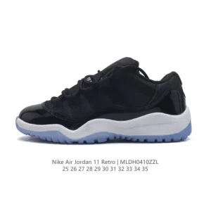 Nike Air Jordan 11 Retro Kids Basketball Shoes - Classic Black/White