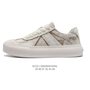 ECCO Men's Chunky Sole Leather Sneakers - White