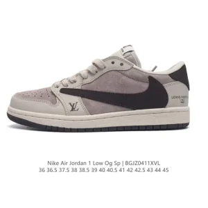 Jordan Air 1 Low Louis Vuitton Edition Retro Basketball Shoe
