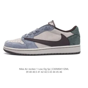 Nike Air Jordan 1 Low OG 'Military Blue' Reverse Swoosh - Men's Basketball Shoes