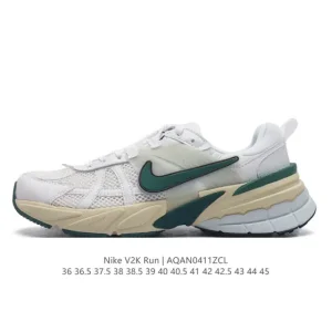 Nike V2K Run Retro Running Shoes - White/Metallic