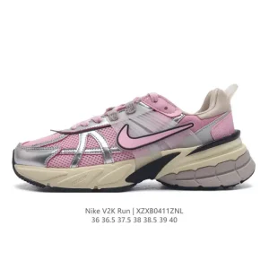 Nike V2K Run Retro Running Shoes - White Metallic