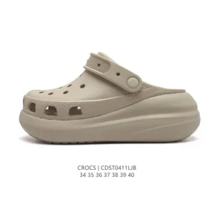 Crocs Women's Platform Sandals - Thick Sole Height Increase Beach Shoes