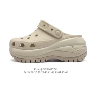 Crocs Unisex Adult Classic Clog Sandals - Thick Sole Height Increase Beach Shoes