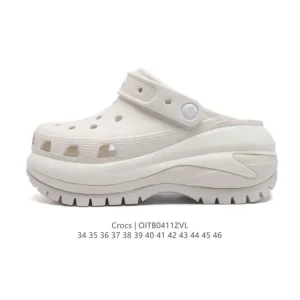 Crocs Unisex Adult Classic Clog Sandal - Thick Sole Height Increase Beach Shoe