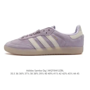 Adidas Samba OG Leather Shoes White Gum Sole