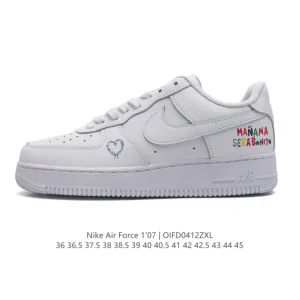 Nike Air Force 1 '07 Low White Leather Sneakers