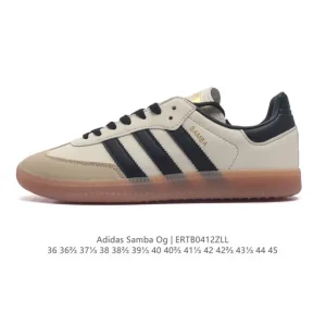 Adidas Samba OG Leather Shoes White T-Toe Sneakers