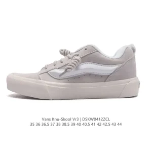 Vans Knu Skool VR3 LX Black Suede Fat Logo Sneaker