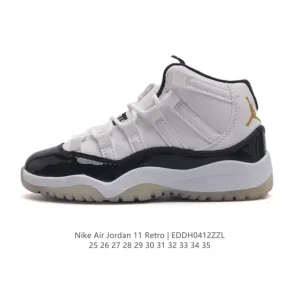 Nike Air Jordan 11 Retro High Kids Shoes - Classic Black/White