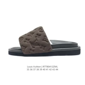 Louis Vuitton Men's and Women's Slippers - Classic Monogram One-Strap Sandals
