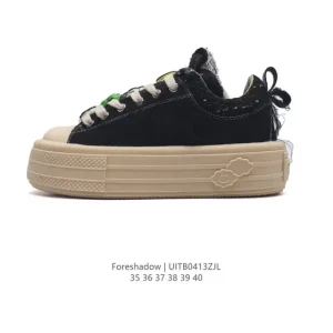 Foreshadow Chunky Platform Floral Canvas Sneakers - Zhao Lusi Style