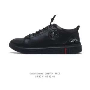 Gucci 2024 New Men's High-Top Boots - British Style Luxury Leather Footwear
