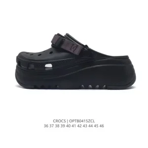 Crocs Women's and Men's Platform Sandals - Thick Sole Height Increase Beach Shoes