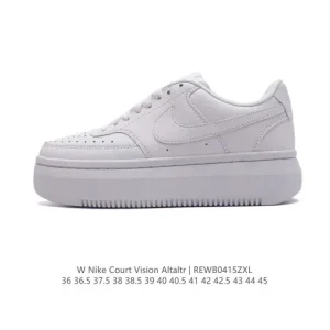 Nike Court Vision Alta Ltr - Women's & Men's Leather Platform Sneakers
