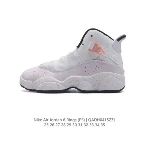 Jordan 6 Rings Kids Shoes - Lightweight Cushioning Breathable Durable Retro Basketball Shoes