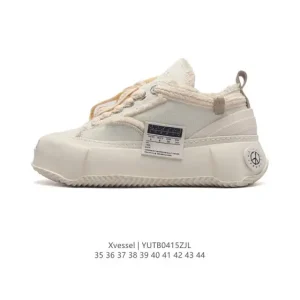 XVessel G.O.P. High Paisley Ddropping Deconstructed Layered Thick Sole Cork High-Top Canvas Vulcanized Sneakers