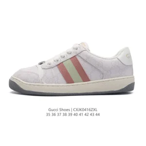 Gucci Rhyton Platform White Leather Sneakers