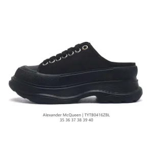 Alexander McQueen Sole Sneakers Women White Fashion Thick Sole Platform Shoes