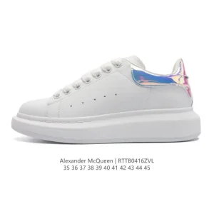 Alexander McQueen Oversized Sneaker Smooth Leather Flash Tail White