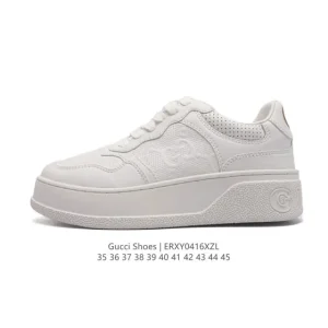 Gucci Rhyton Platform Leather Sneakers White 2024