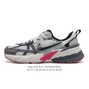 Nike V2K Run Retro Running Shoe - White/Metallic