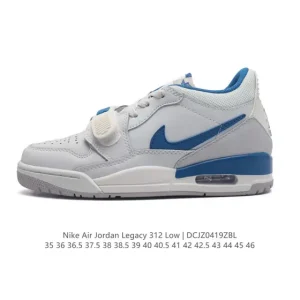 Jordan Legacy 312 Low Men's Basketball Shoes - Black/White