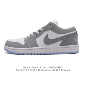 Jordan Air Jordan 1 Low Retro DC0774-100 Leather Basketball Shoes