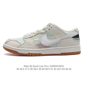 Nike SB Dunk Low Pro DV0834-100 White Skateboarding Shoes