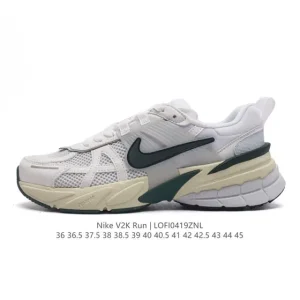 Nike V2K Run Retro Running Shoes - White/Metallic