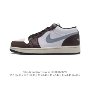 Jordan Air 1 Low Retro Leather Basketball Shoes