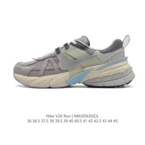 Nike V2K Run Retro Running Shoes - White/Metallic