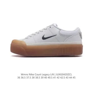 Nike Court Legacy Lift Women's Sneakers - Retro Thick-Soled White Shoes