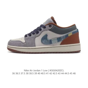 Jordan Air Jordan 1 Low Retro Leather Sneakers
