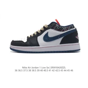 Jordan AJ1 Low Retro Leather Basketball Shoes