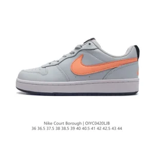 Nike Court Borough Low Unisex Leather Low-Top Sneakers with Breathable Mesh Tongue