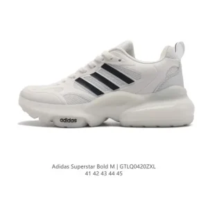 Adidas Superstar Bold W Men's Retro Thick Sole Comfort Running Shoes By9076