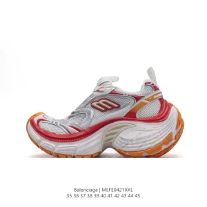Balenciaga 10XL Cargo Sneaker White Orange Red Vintage