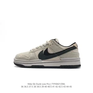 Nike Dunk Low Vintage Canvas Sneakers with Dual Laces