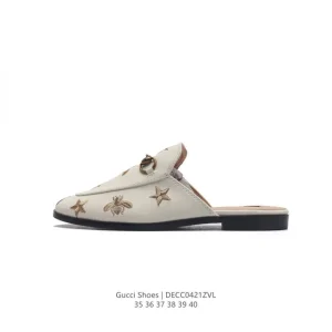 Gucci Horsebit Loafer Slippers & Sandals - Small Leather Shoes with Goat Skin