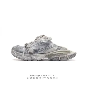 Balenciaga Sneakers Mesh Lace-Up Low-Top Half Slip-On Vintage Dad Shoe