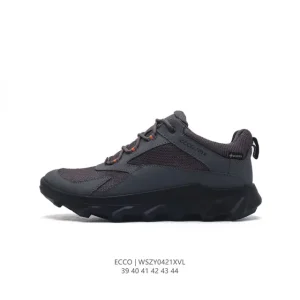 ECCO Men's Casual Outdoor Sneakers - Breathable Lightweight Lace-Up Shoes
